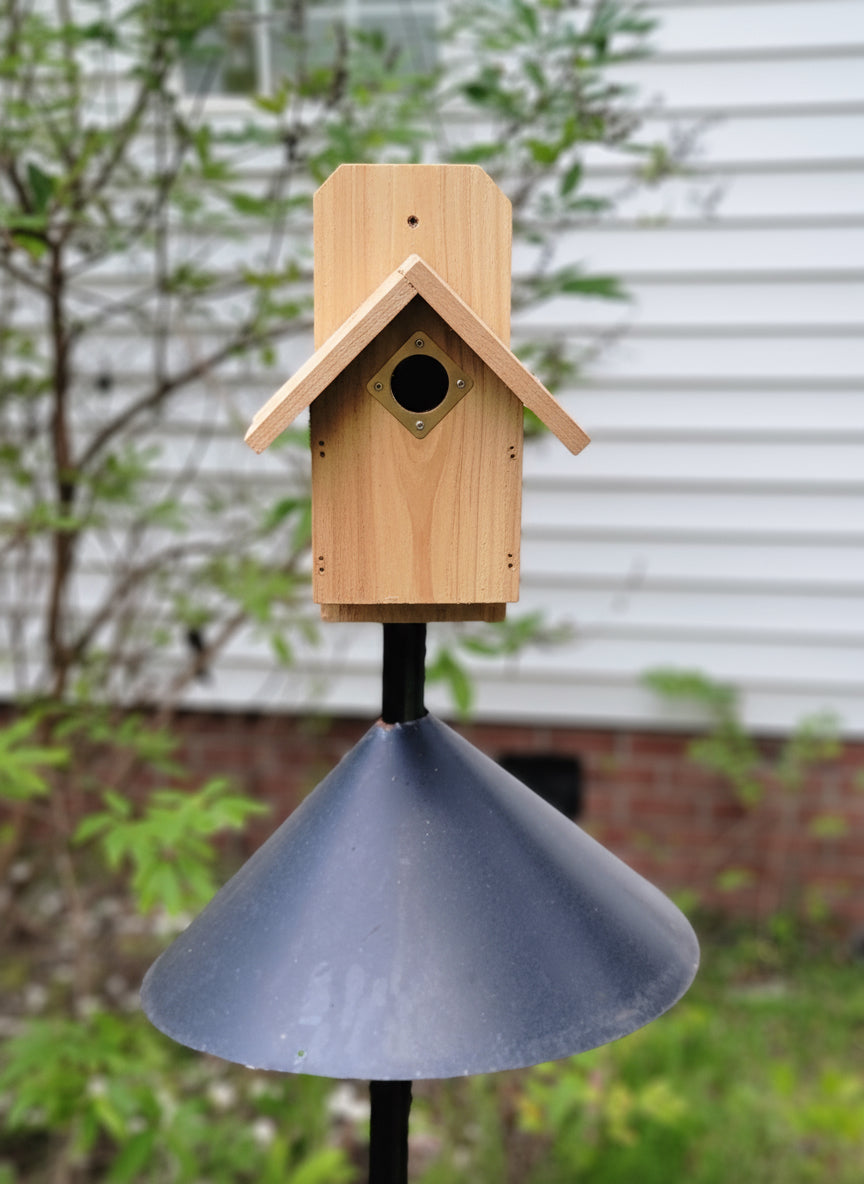 Cedar Bluebird House w/ Peaked roof